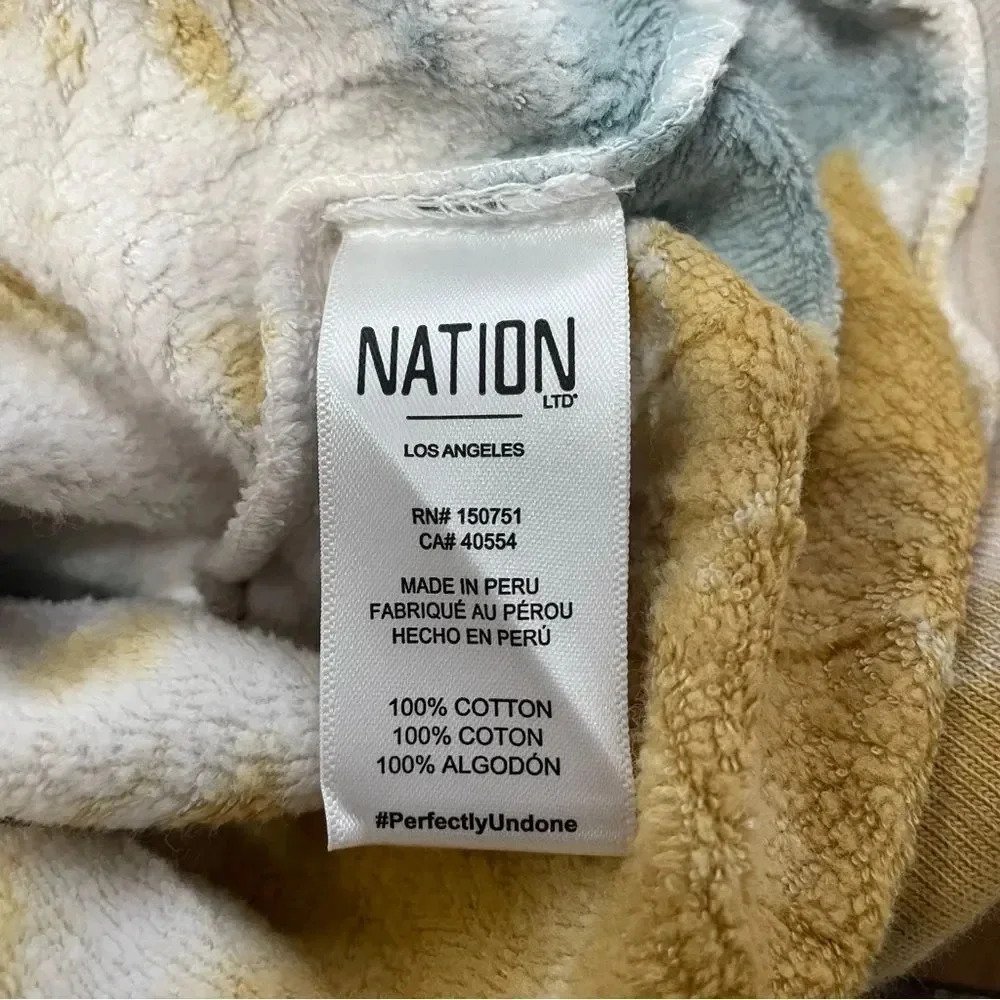 Nation LTD Maris Zumba Tie Dye Hoodie Sweatshirt Size Large - Picture 7 of 8